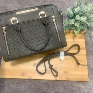 Grey and Gold Structured Purse